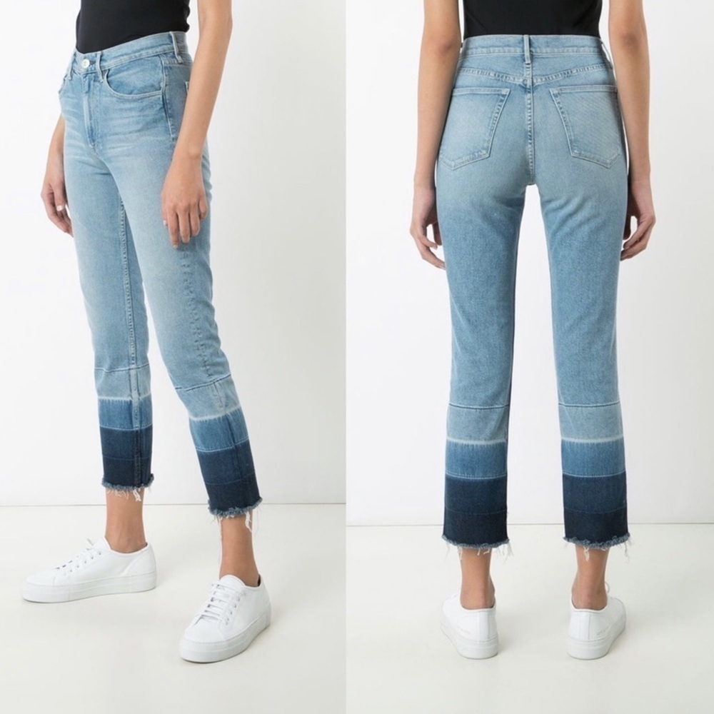 3x1 NYC Shelter Straight Crop Raw Hem High Rise Jeans Size 26 Women